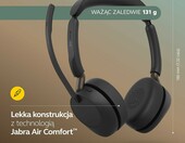 Jabra Evolve3 65 Duo USB-A UC - zestaw słuchawkowy, czarny – zdjęcie 2