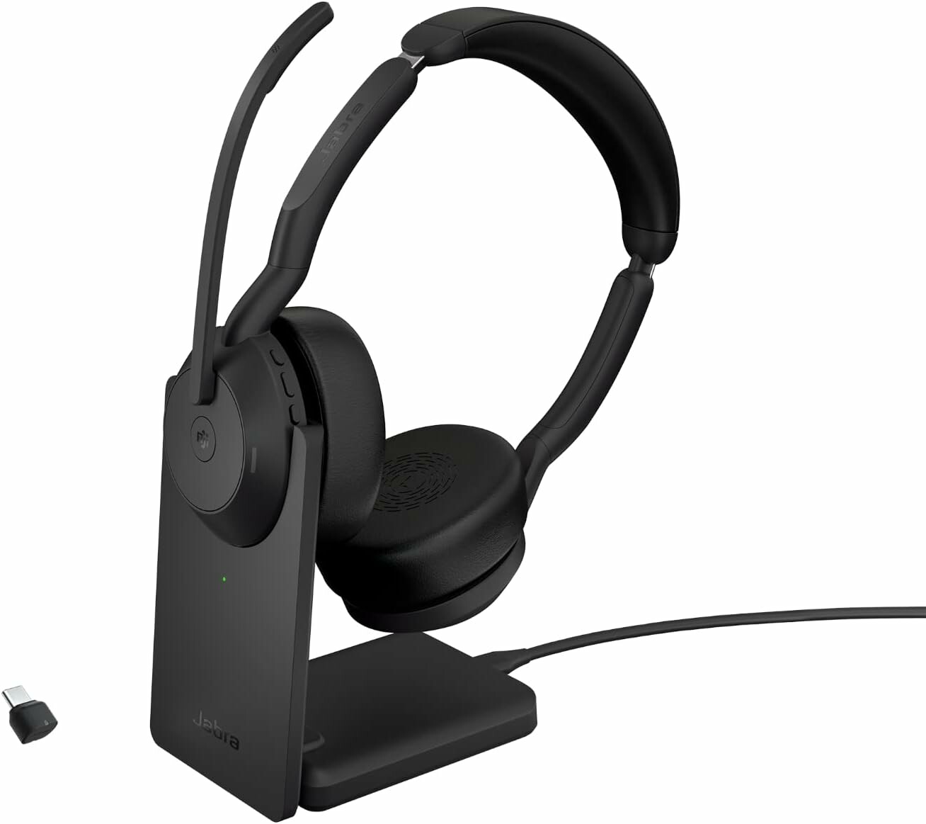 Jabra Evolve2 55 MS Teams ze stacją ładującą - zestaw słuchawkowy stereo, czarny