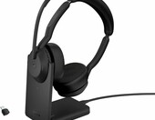 Jabra Evolve2 55 MS Teams ze stacją ładującą - zestaw słuchawkowy stereo, czarny – zdjęcie 1