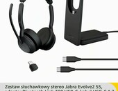 Jabra Evolve2 55 MS Teams ze stacją ładującą - zestaw słuchawkowy stereo, czarny – zdjęcie 2