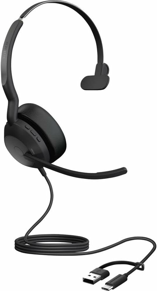 Jabra Evolve2 50 UC Mono - przewodowy zestaw słuchawkowy, czarny