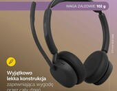 Jabra Evolve3 45 Duo USB-A UC - zestaw słuchawkowy dwuuszny, czarny – zdjęcie 2