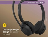 Jabra Evolve3 45 USB-A MS Teams - bezprzewodowy zestaw słuchawkowy, czarny – zdjęcie 5