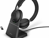 Jabra Evolve2 65 ze stacją ładującą – zestaw słuchawkowy Bluetooth, czarny – zdjęcie 1