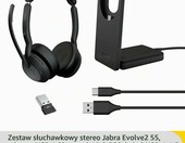 Jabra Evolve2 55 z podstawą ładującą – zestaw słuchawkowy Bluetooth ANC, czarny – zdjęcie 2
