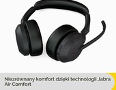 Jabra Evolve2 55 z podstawą ładującą – zestaw słuchawkowy Bluetooth ANC, czarny – zdjęcie 3