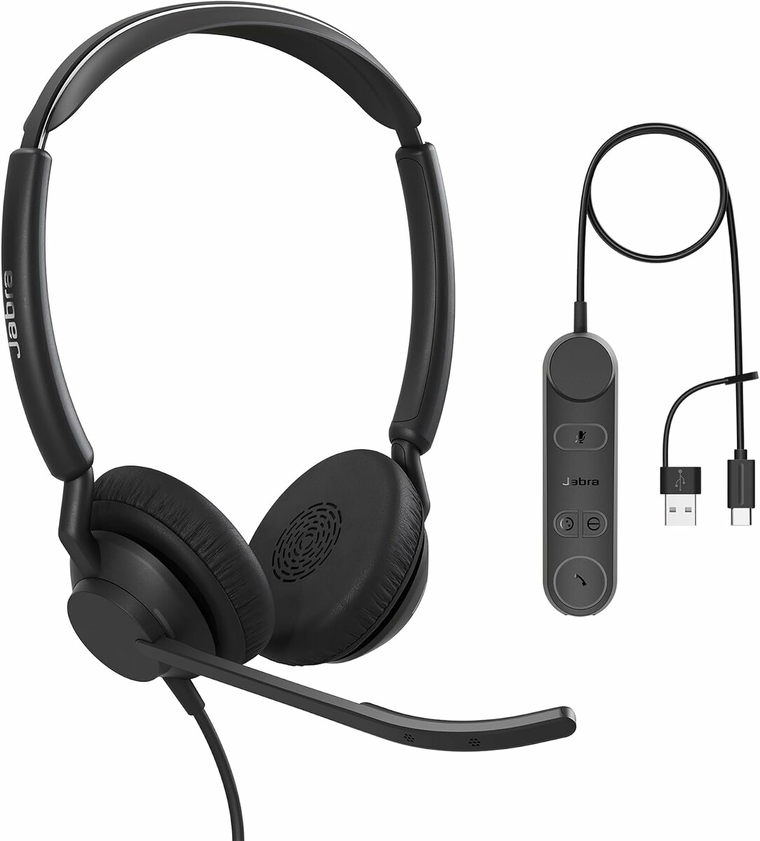 Jabra Engage 50 II Stereo USB-C – przewodowy zestaw słuchawkowy, czarny