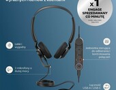 Jabra Engage 50 II Stereo USB-C – przewodowy zestaw słuchawkowy, czarny – zdjęcie 2