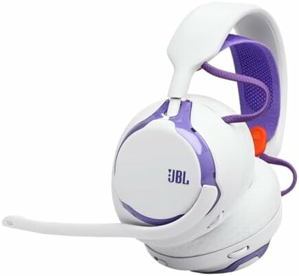 JBL Quantum 650 - bezprzewodowy zestaw słuchawkowy do gier, biały