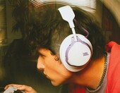 JBL Quantum 650 - bezprzewodowy zestaw słuchawkowy do gier, biały – zdjęcie 4