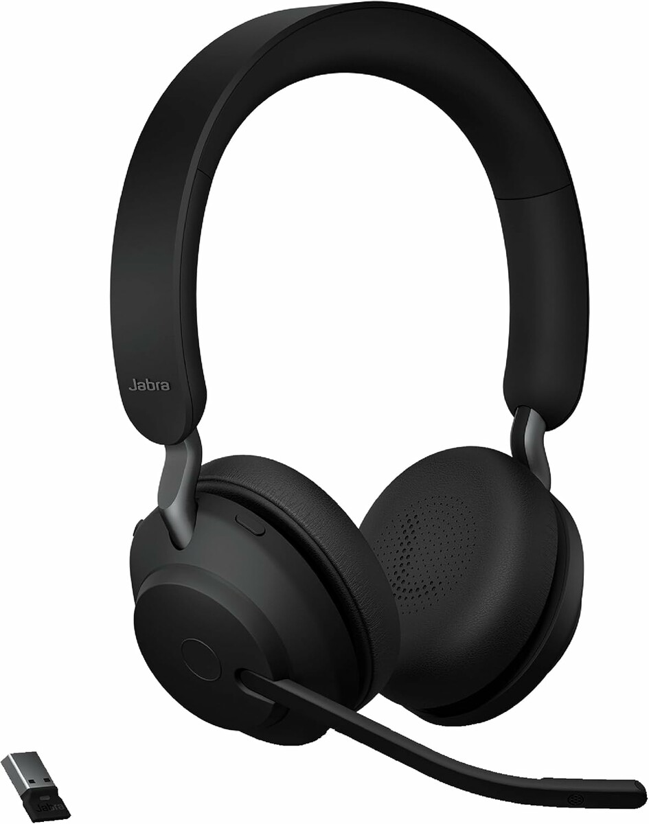 Jabra Evolve2 65 UC Stereo – bezprzewodowy zestaw słuchawkowy, czarny