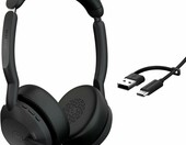 Jabra Evolve2 50 UC Stereo USB-C/A – przewodowy zestaw słuchawkowy, czarny – zdjęcie 1