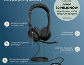 Jabra Evolve2 50 UC Stereo USB-C/A – przewodowy zestaw słuchawkowy, czarny – zdjęcie 2