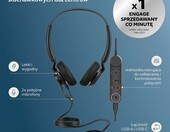 Jabra Engage 40 UC Stereo USB-C – przewodowy zestaw słuchawkowy, czarny – zdjęcie 2