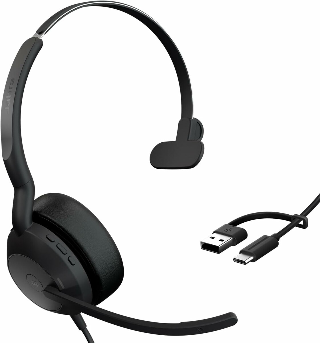 Jabra Evolve2 50 UC Mono USB-C/A - przewodowy zestaw słuchawkowy, czarny