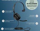 Jabra Evolve2 50 UC Mono USB-C/A - przewodowy zestaw słuchawkowy, czarny – zdjęcie 2