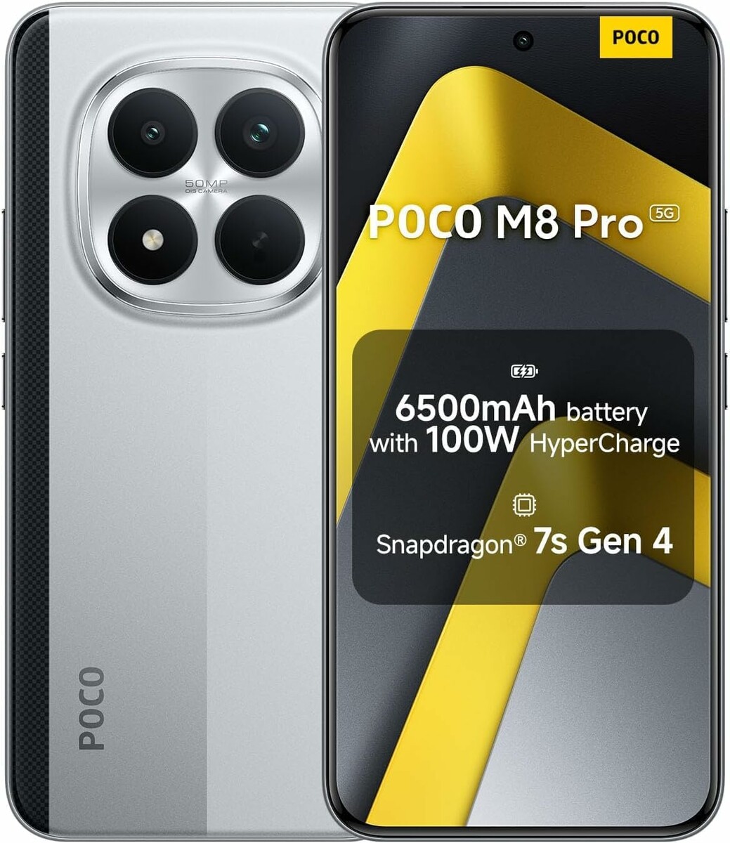 Xiaomi POCO M8 Pro 12/512 GB - smartfon 5G, srebrny