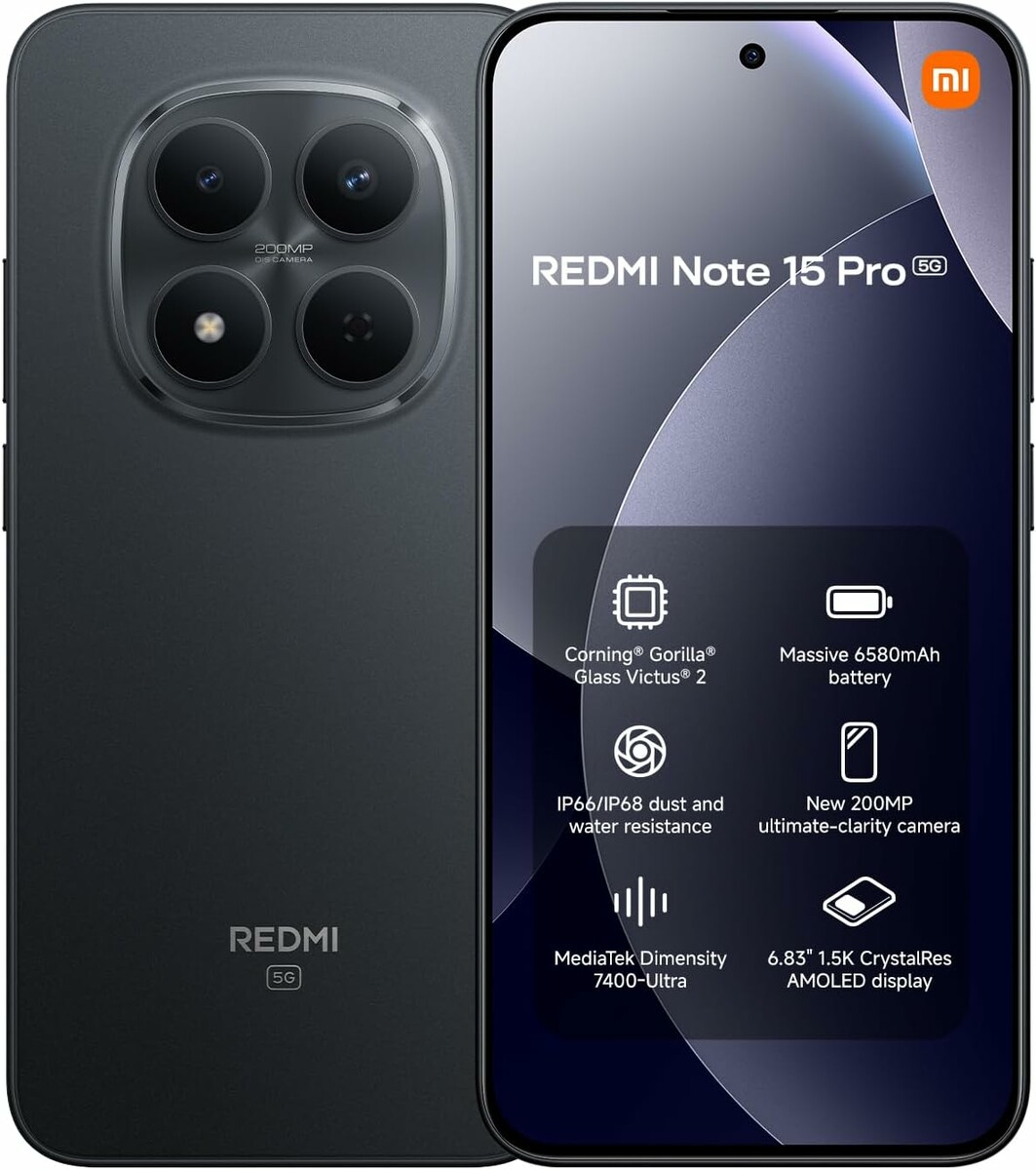 Xiaomi Redmi Note 15 Pro 5G 8/256 GB - smartfon, czarny