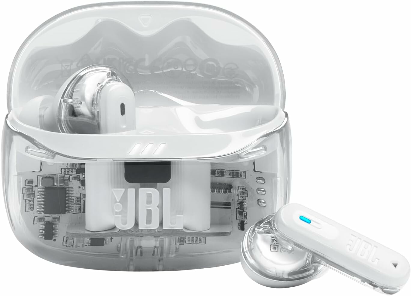 JBL Tune Beam 2 Ghost - douszne słuchawki bezprzewodowe z ANC, białe