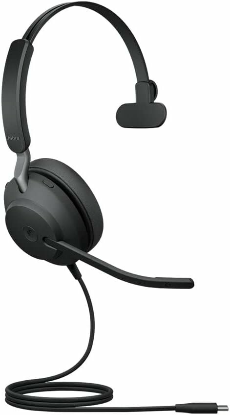 Jabra Evolve2 40 Mono USB-C – słuchawka biurowa z redukcją szumów, czarna