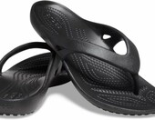 Crocs Kadee II Flip – damskie japonki, czarne, wodoodporne – zdjęcie 3