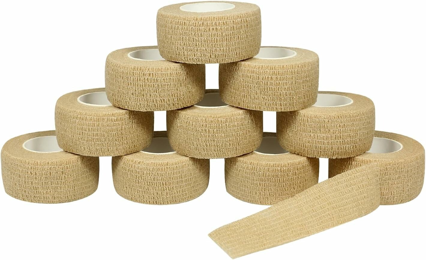 QiGui plaster samoprzylepny elastyczny 2,5 cm x 4,5 m, zestaw 10 rolek