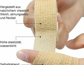 QiGui plaster samoprzylepny elastyczny 2,5 cm x 4,5 m, zestaw 10 rolek – zdjęcie 2