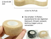 QiGui plaster samoprzylepny elastyczny 2,5 cm x 4,5 m, zestaw 10 rolek – zdjęcie 3