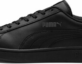Puma Smash V2 L – trampki męskie skórzane, czarne, sznurowane – zdjęcie 1