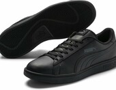 Puma Smash V2 L – trampki męskie skórzane, czarne, sznurowane – zdjęcie 2