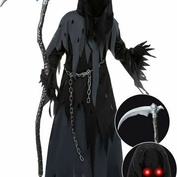 Spooktacular Creations Kostium Ponury Żniwiarz dla chłopca, 7 elementów