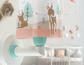 Kinkiet dziecięcy Dalber Loving Deer – lampa ścienna z sarenką, różowa – zdjęcie 2