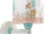 Kinkiet dziecięcy Dalber Loving Deer – lampa ścienna z sarenką, różowa – zdjęcie 3