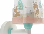 Kinkiet dziecięcy Dalber Loving Deer – lampa ścienna z sarenką, różowa – zdjęcie 4