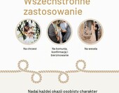 Zaproszenia na chrzest 10 szt. – kartki ze złotym krzyżem i eukaliptusem – zdjęcie 4