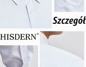 HISDERN koszula męska z długim rękawem, bambus, biała, nie wymaga prasowania – zdjęcie 5