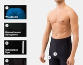 DANISH ENDURANCE spodenki rowerowe męskie z wkładką 3D, czarne – zdjęcie 2