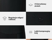 DANISH ENDURANCE spodenki rowerowe męskie z wkładką 3D, czarne – zdjęcie 3