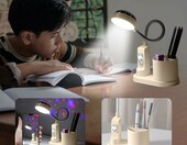 Lampka na biurko dziecięca LED z projekcją gwiazd – królik, ładowalna – zdjęcie 5
