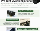 Hugwish patyczki zapachowe rattanowe czarne 60 cm, zestaw 100 szt. – zdjęcie 4