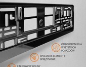 L&P Car Design Ramka na tablicę rejestracyjną – 2 szt., czarny połysk – zdjęcie 2