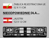 L&P Car Design Ramka na tablicę rejestracyjną – 2 szt., czarny połysk – zdjęcie 4