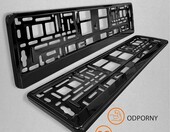 L&P Car Design Ramka na tablicę rejestracyjną – 2 szt., czarny połysk – zdjęcie 5