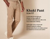 Amazon Essentials spodnie chinosy męskie slim fit, khaki – zdjęcie 2