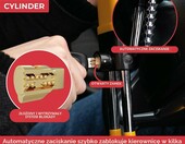 GADLANE Podwójna blokada kierownicy – zabezpieczenie antykradzieżowe, żółta – zdjęcie 5