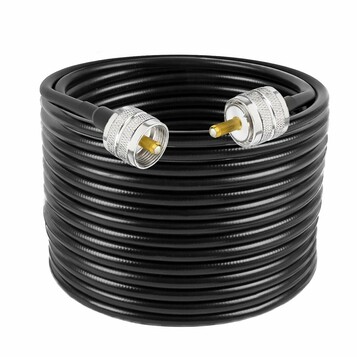 Superbat Kabel RG8X PL259 15 m – przewód antenowy do radia CB, 50 Ω