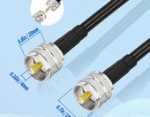 Superbat Kabel RG8X PL259 15 m – przewód antenowy do radia CB, 50 Ω – zdjęcie 2