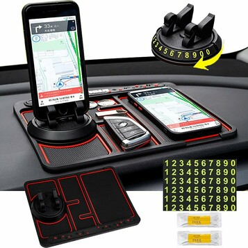 Homefantasy mata antypoślizgowa na telefon do samochodu 4w1, obrót 360°