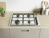 Candy Idea CHW6LBX/4U2 60 cm – płyta gazowa do zabudowy, 4 palniki, inox – zdjęcie 2