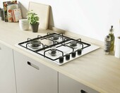 Candy Idea CHW6LBX/4U2 60 cm – płyta gazowa do zabudowy, 4 palniki, inox – zdjęcie 4